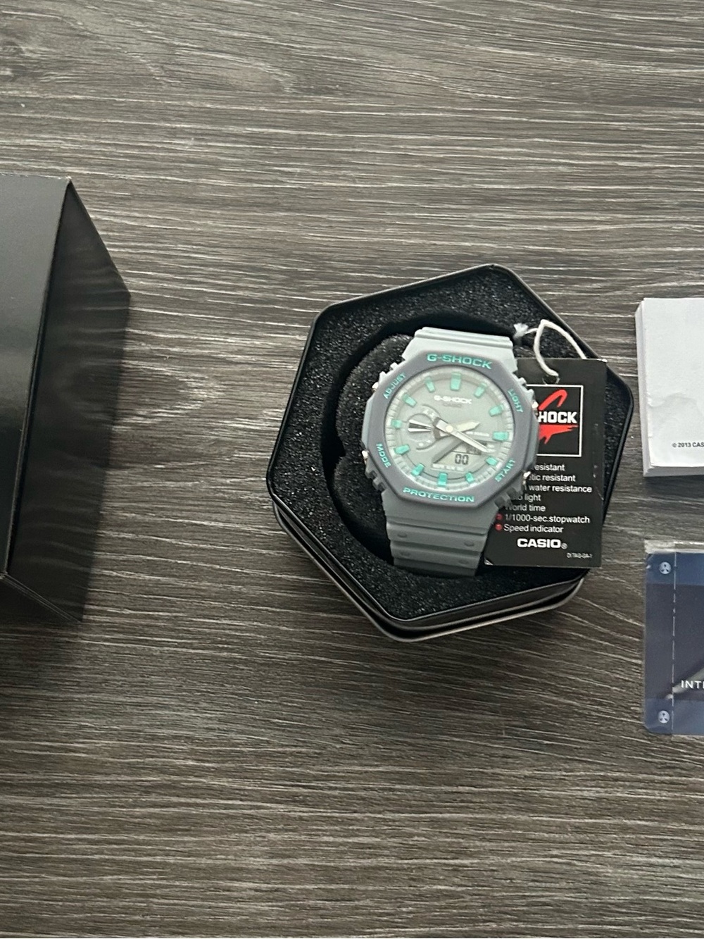 G-Shock Men's Gray Watch with Mint Accents